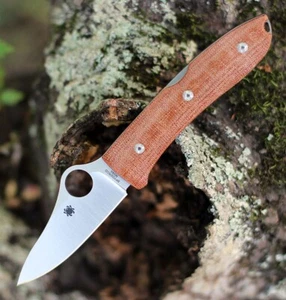 SPYDERCO / LionSteel SpyOpera FOLDING KNIFE TITANIUM LINER MICARTA M390 C255CMP - Picture 1 of 4
