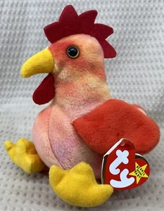 1996 TY BEANIE BABY "DOODLE" THE ROOSTER, 4th Gen Hang, 4th Gen Tush Tag - Picture 1 of 5
