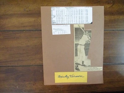 MICKEY VERNON(Died-2008)Signed Trimmed Index Card w/8 x 11 Display w/Stats/Photo - Image 1 of 4