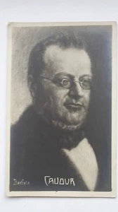 CARTOLINA POSTALE CAMILLO BENSO CONTE DI CAVOUR -4+ - Foto 1 di 2