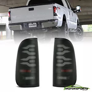 Fit 1999-2016 Ford Super Duty / 97-03 F150 LUXX-Series LED Tail Lights Black - Picture 1 of 4