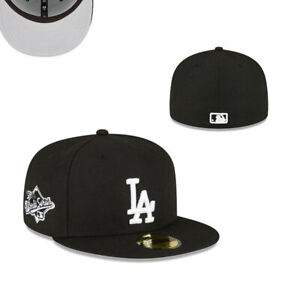 NEWERA NEW ERA 59FIFTY 5950 Fitted CAP *SIDE PATCH* NY LA Baseball Hat