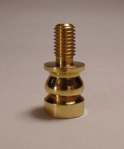 1/2" HEIGHT TURNED Brass Lamp SHADE FINIAL RISER - Burnished & Lacquered #RIS66 - Picture 1 of 3