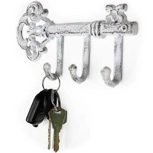 Wall Mounted Rustic Key Holder Vintage Cast Iron Design - Picture 1 of 6
