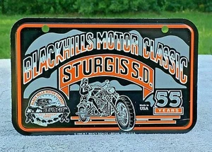 Sturgis S.D. License plate Tag 1995 Metal Black Hills Motor Classic 55th Annual - Picture 1 of 5