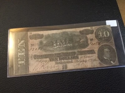 1864 $10 Ten Dollar Confederate States of America Banknote T68  022022 22 - Image 1 of 4