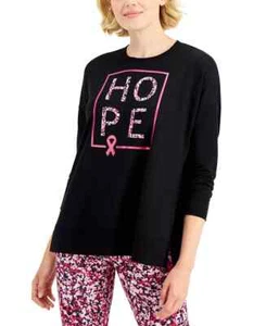 IDEOLOGY Hope Graphic Print Long Sleeve Top Plus Size 1X Breast Cancer Awareness - Picture 1 of 1