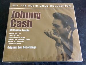Johnny Cash The Solid Gold Collection 2 x CD Box Set - Neu versiegelt - Kostenloses Porto