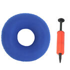 Blue Inflatable Vinyl Ring Round Seat Cushion Medical Hemorrhoid Pillow Donut