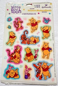 VINTAGE Disney Hallmark WINNIE The POOH Stickers 1 Pack - 4 Sheet NEW - Picture 1 of 3