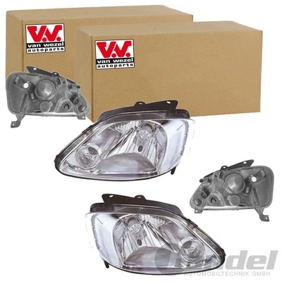 2x VAN WEZEL H4 SCHEINWERFER SET LINKS+RECHTS passend für VW FOX - Bild 1 von 4