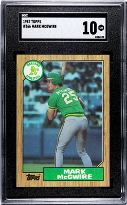 1987 Topps #366 Mark McGwire (SGC 10) Foto 1 de 2