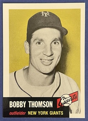 1991 Topps Archives 1953 Baseball Bobby Thomson Giants #330 NM-MT - Image 1 of 2