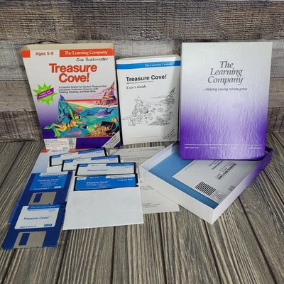 1992 Treasure Cove Big Box PC Game IBM MS-DOS3.5 &5.25 Disks Learning Company - Image 1 of 4