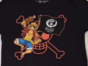 One Piece 1000 Logs Manga Anime Black Cotton T-shirt Size S Ripple Junction - Picture 1 of 7