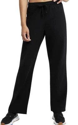 Champion Women’s Large L Black Jersey Lightweight Lounge Pants NWT Athleisure - Image 1 of 3