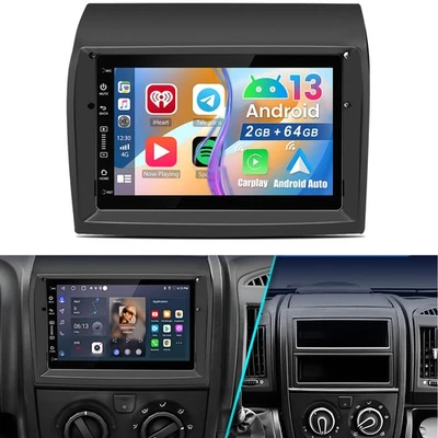 Für Fiat Ducato Peugeot Boxer Citroen Jumper GPS Navi 64GB Android 13 Autoradio - Bild 1 von 4