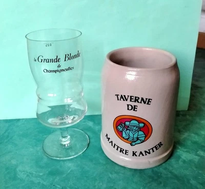 Verre Chope biére Champigneulles Kanterbrau KB Charmes - Photo 1/4