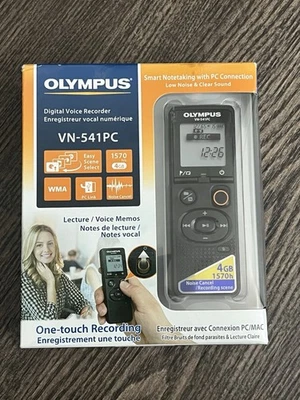 Olympus VN Series 4GB Digital Voice Recorder  Black VN-541PC 1570 Hours - Image 1 of 4