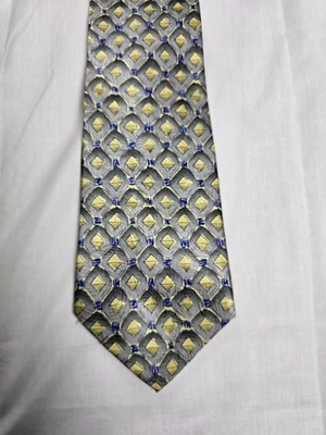Corbata vintage J. Garcia para hombre talla única gris seda geométrica paquete sorpresa años 90 Foto 1 de 4