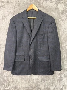 Lauren Ralph Lauren Wool Blazer Jacket 46R Men Checked with Suede Elbow Patches - Picture 1 of 9