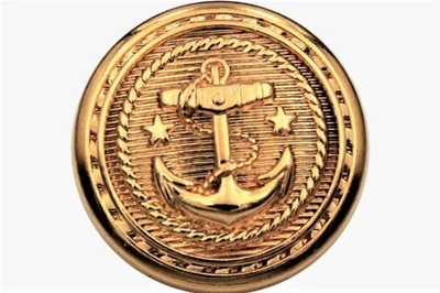 hochwertige gold Metallknöpfe mit Anker (6 Stück) - Bild 1 von 2