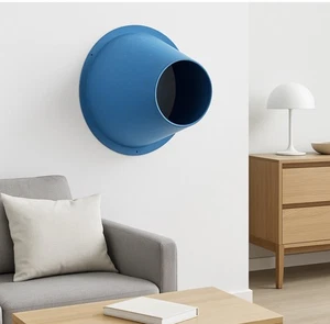 RARE Vtg Ikea PS Hofors Blue Speckled Wall Mounted Modern Storage Cone 2005 - Picture 1 of 7