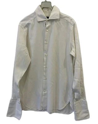 Camisa de Vestir Ermenegildo Zegna Calce A Medida Blanca Manga Larga Talla L Mancha Leer #C2 Foto 1 de 4