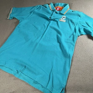 VINTAGE AUTHENTIC MIAMI DOLPHINS LOGO COTTON XL NFL POLO - Picture 1 of 9