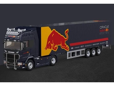 SCANIA Truck & Trailer - used Design  - Red Bull - Time Micro 1:64 - Immagine 1 di 4