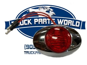 PANELITE MILLENNIUM SERIES M3 RED LED MARKER LIGHT 2 BRIGHT LEDs CHROME BEZEL - Picture 1 of 4