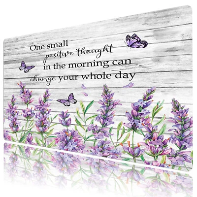 Retro Butterfly Mouse Pad Purple Floral Desk Mat for Keyboard and Mouse Desk Pad - Image 1 of 4