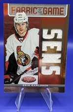 2012-13 Certified Fabric of the Game RED Team Die-Cut #FOG-EK ERIK KARLSSON /150