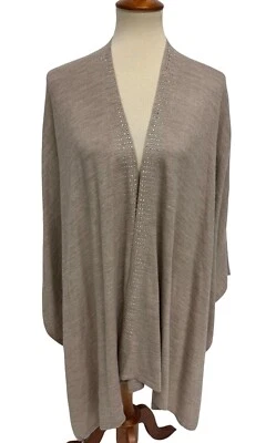 Calvin Klein Women's Beige Beaded Sparkly Wrap Around Shawl Size One Size - Image 1 of 4