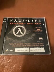 Half Life Generation PC Game Big Box 2000 Disc 1-2 Counterstrike