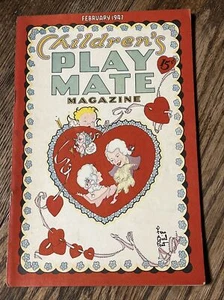 Kinder Play Mate Magazin Februar 1947 Valentinstag Fernlünette Torf - Bild 1 von 9