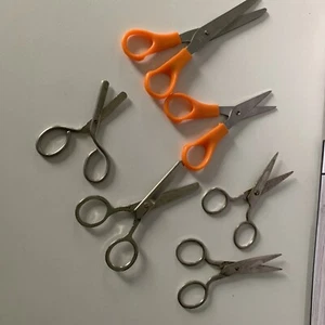 Child's School Scissors Mixed Lot Various Shapes/Sizes/Color VTG - Picture 1 of 14