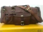 Genuine Goat hide Leather Expandable Vintage Duffel Travel Weekend Overnight Bag