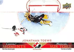 2021-22 UD Tim Hortons Canvas Moments #CM-13 Jonathan Toews - Imagen 1 de 2