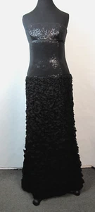 Carmen Marc Valvo Damen schwarz gefüttert in voller Länge formelles Kleid Größe 8 - Bild 1 von 14