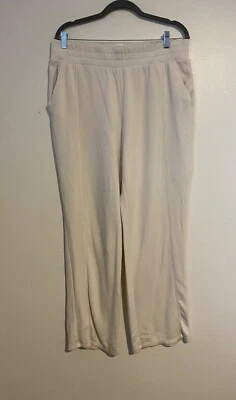 Danskin Womens L Jogger Pants Off White Pull-On Casual Pants Loungewear Comfy - Image 1 of 4