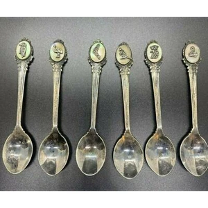Set of 6 Vintage Spoons Australian Outback Animals LUSTRE EPNS A1 Silver Plate - Picture 1 of 12