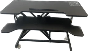 36" Standing Desk Converter 2-TierStand up Desk Riser - Black - Picture 1 of 3
