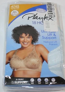 NEW PLAYTEX 18 Hour wirefree BRA ultimate lift and support 4745 BLUE WHIMSY 44DD - Picture 1 of 4