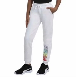Puma Joggers Kids L 14/16 Rainbow Kids Jogger Logo Sweatpants L White - Picture 1 of 5