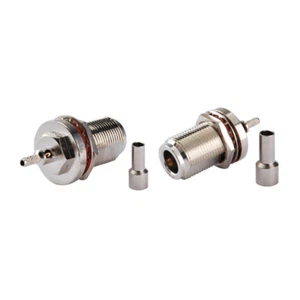 N Buchse Bulkhead Mount Crimp Solder Stecker 10 St für RG178 RG196 Koaxialkabel - Picture 1 of 4