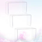 3 Pcs Makeup Products Small Monitor Acrylic Shoes Display Rack Stand