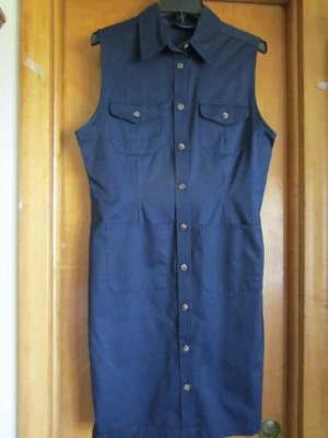 KAREN SCOTT = ЖЕНЩИН ТЕМНО-СИНИЙ ДЖИНСОВОЙ ТКАНИ ДЖЕМПЕР ПЛАТЬЕ = РАЗМЕР 10 - Изображение 1 из 2