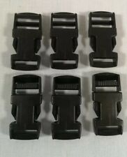 Side Release Plastic Buckles Clips For Webbing 25mm bushcraft paracord army x6
