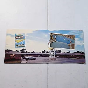 Postal de gran tamaño vintage de 1960 Rambler Motel E. Highway 66 trébol, TX - Imagen 1 de 3